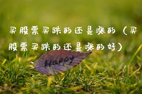 买股票买跌的还是涨的（买股票买跌的还是涨的好）_https://www.kuaijiepai.net_新股新闻_第1张