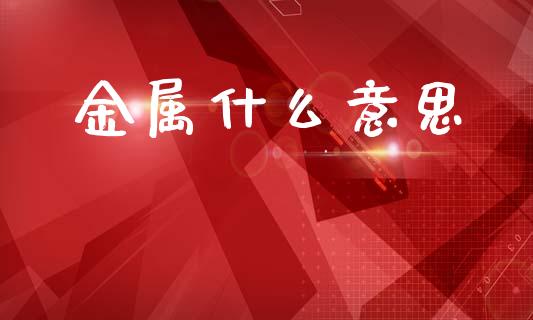 金属什么意思_https://www.kuaijiepai.net_投资理财_第1张
