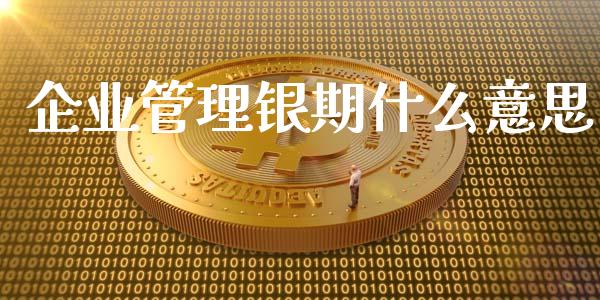 企业管理银期什么意思_https://www.kuaijiepai.net_国际期货_第1张