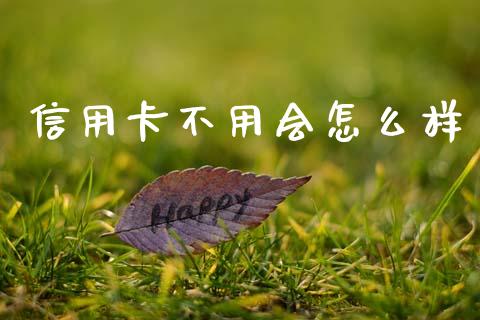 信用卡不用会怎么样_https://www.kuaijiepai.net_股票理论_第1张