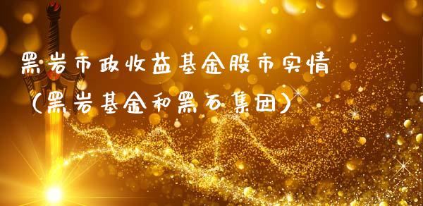 黑岩市政收益基金股市实情（黑岩基金和黑石集团）_https://www.kuaijiepai.net_期货理财_第1张