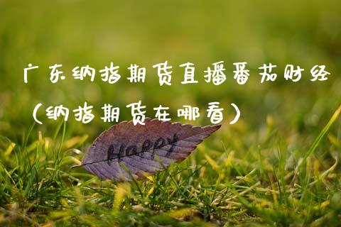 广东纳指期货直播番茄财经（纳指期货在哪看）_https://www.kuaijiepai.net_期货在线_第1张