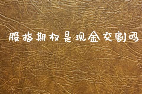 股指期权是现金交割吗_https://www.kuaijiepai.net_期货资讯_第1张