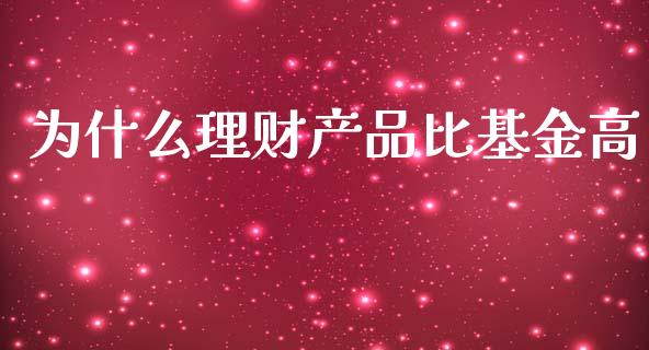 为什么理财产品比基金高_https://www.kuaijiepai.net_投资理财_第1张