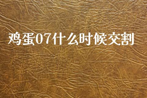鸡蛋07什么时候交割_https://www.kuaijiepai.net_期货理财_第1张
