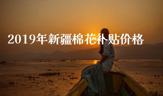 2019年新疆棉花补贴价格_https://www.kuaijiepai.net_国际期货_第1张