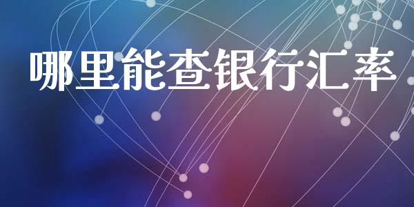 哪里能查银行汇率_https://www.kuaijiepai.net_期货在线_第1张