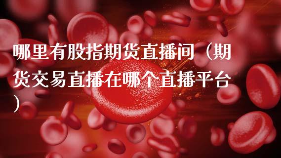 哪里有股指期货直播间（期货交易直播在哪个直播平台）_https://www.kuaijiepai.net_期货在线_第1张