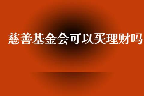 慈善基金会可以买理财吗_https://www.kuaijiepai.net_期货理财_第1张
