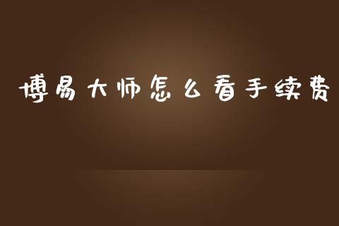 博易大师怎么看手续费_https://www.kuaijiepai.net_期货在线_第1张