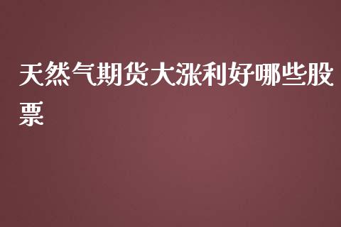 天然气期货大涨利好哪些股票_https://www.kuaijiepai.net_国际期货_第1张
