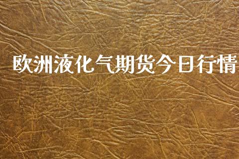 欧洲液化气期货今日行情_https://www.kuaijiepai.net_国际期货_第1张