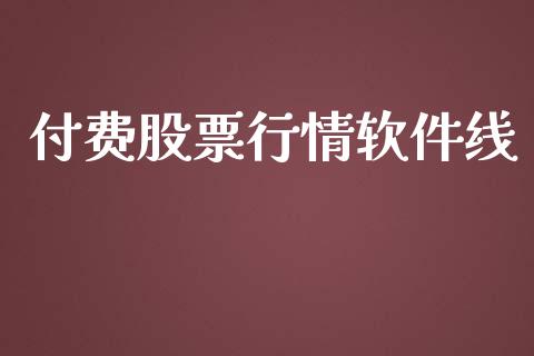 付费股票行情软件线_https://www.kuaijiepai.net_国际股建_第1张