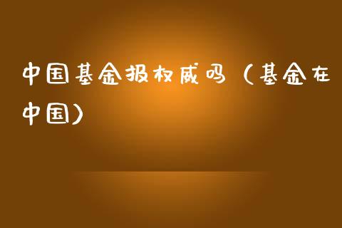 中国基金报权威吗（基金在中国）_https://www.kuaijiepai.net_期货理财_第1张