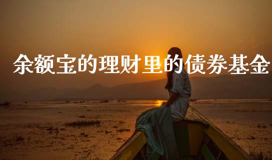 余额宝的理财里的债券基金_https://www.kuaijiepai.net_投资理财_第1张