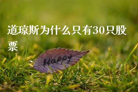道琼斯为什么只有30只股票_https://www.kuaijiepai.net_期货资讯_第1张