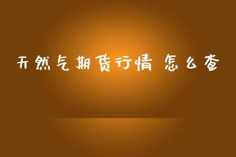 天然气期货行情 怎么查_https://www.kuaijiepai.net_期货资讯_第1张