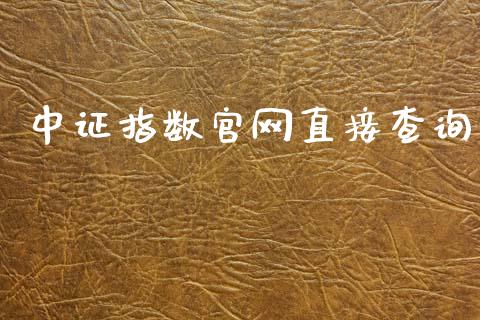 中证指数官网直接查询_https://www.kuaijiepai.net_期货在线_第1张