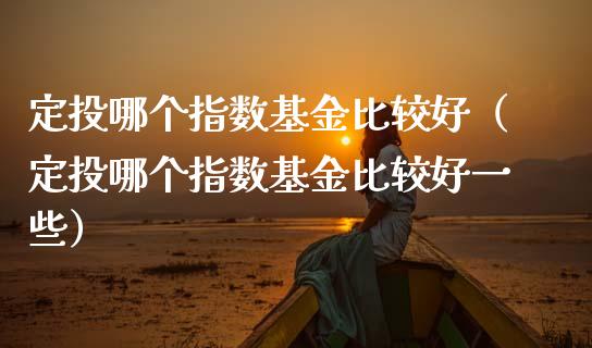 定投哪个指数基金比较好（定投哪个指数基金比较好一些）_https://www.kuaijiepai.net_投资理财_第1张