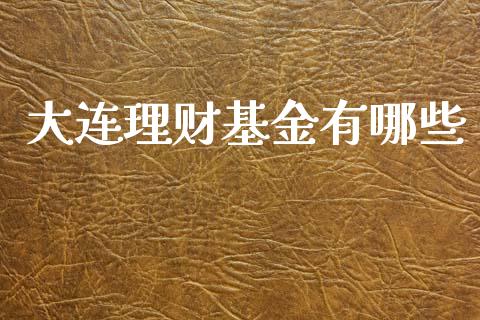 大连理财基金有哪些_https://www.kuaijiepai.net_投资理财_第1张