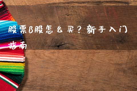 股票B股怎么买？新手入门指南_https://www.kuaijiepai.net_国际期货_第1张