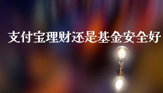 支付宝理财还是基金安全好_https://www.kuaijiepai.net_投资理财_第1张