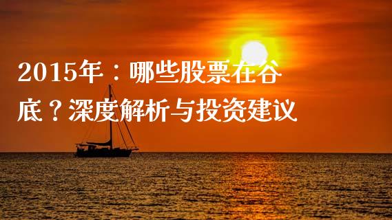 2015年：哪些股票在谷底？深度解析与投资建议_https://www.kuaijiepai.net_期货理财_第1张