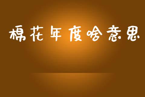 棉花年度啥意思_https://www.kuaijiepai.net_期货资讯_第1张