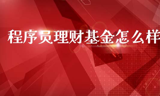 程序员理财基金怎么样_https://www.kuaijiepai.net_期货理财_第1张