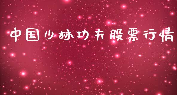 中国少林功夫股票行情_https://www.kuaijiepai.net_新股新闻_第1张