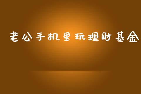 老公手机里玩理财基金_https://www.kuaijiepai.net_投资理财_第1张