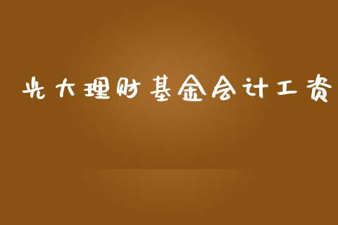 光大理财基金会计工资_https://www.kuaijiepai.net_投资理财_第1张