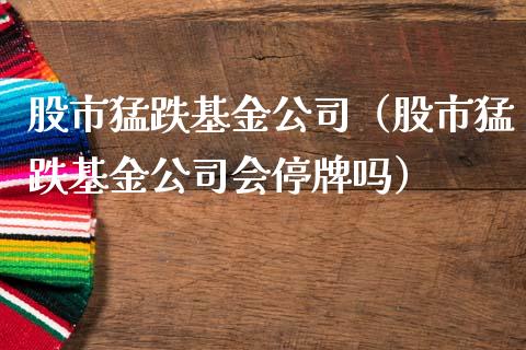 股市猛跌基金公司（股市猛跌基金公司会停牌吗）_https://www.kuaijiepai.net_期货理财_第1张