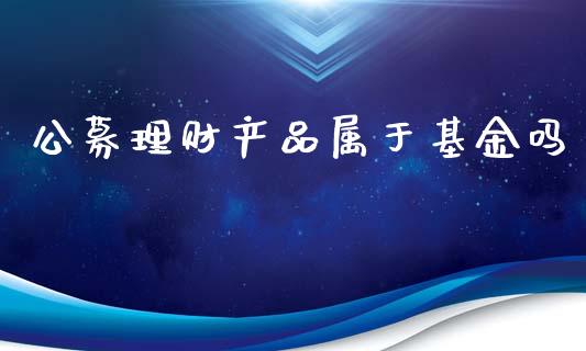 公募理财产品属于基金吗_https://www.kuaijiepai.net_期货理财_第1张