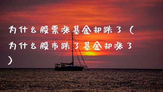 为什么股票涨基金却跌了（为什么股市跌了基金却涨了）_https://www.kuaijiepai.net_期货理财_第1张