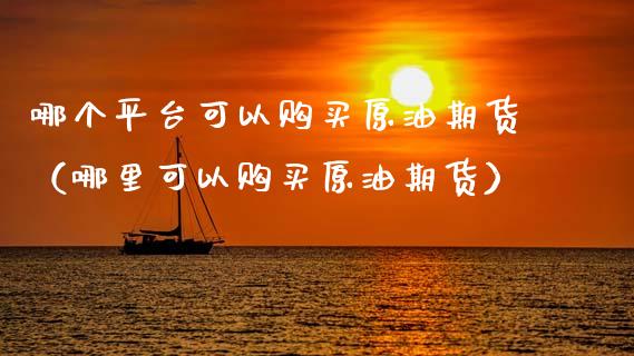 哪个平台可以购买原油期货（哪里可以购买原油期货）_https://www.kuaijiepai.net_国际期货_第1张