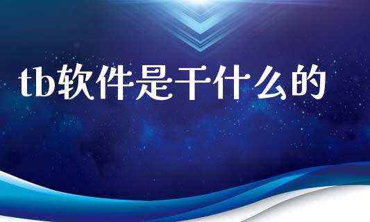 tb软件是干什么的_https://www.kuaijiepai.net_期货在线_第1张