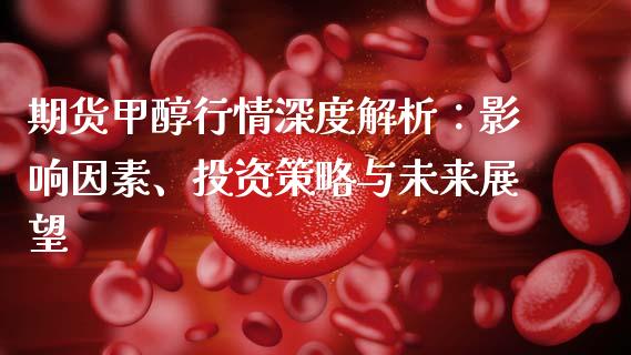 期货甲醇行情深度解析：影响因素、投资策略与未来展望_https://www.kuaijiepai.net_国际股建_第1张