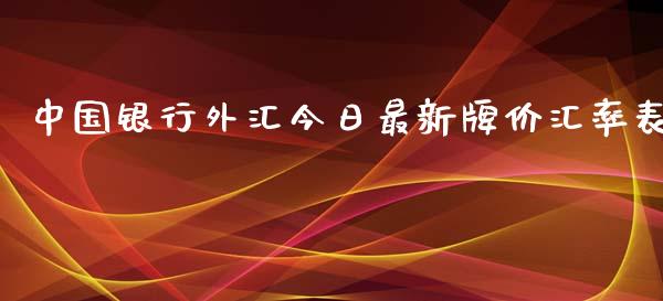 中国银行外汇今日最新牌价汇率表_https://www.kuaijiepai.net_期货在线_第1张