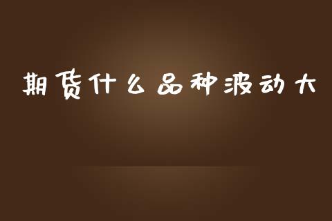 期货什么品种波动大_https://www.kuaijiepai.net_国际期货_第1张