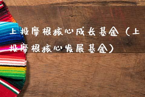 上投摩根核心成长基金（上投摩根核心发展基金）_https://www.kuaijiepai.net_期货理财_第1张