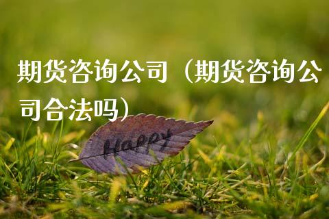 期货咨询公司（期货咨询公司合法吗）_https://www.kuaijiepai.net_国际期货_第1张