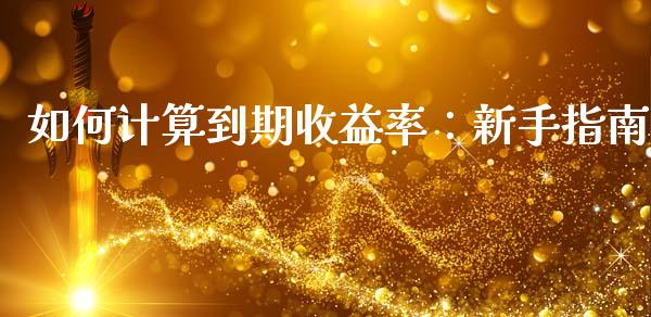 如何计算到期收益率：新手指南_https://www.kuaijiepai.net_期货理财_第1张