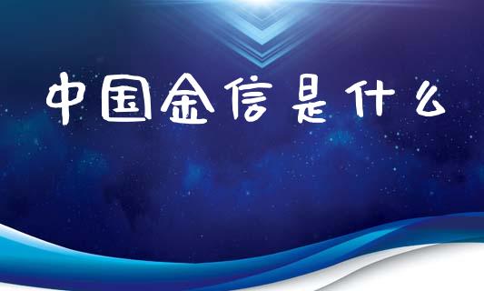 中国金信是什么_https://www.kuaijiepai.net_投资理财_第1张