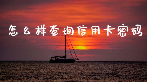 怎么样查询信用卡密码_https://www.kuaijiepai.net_国际期货_第1张