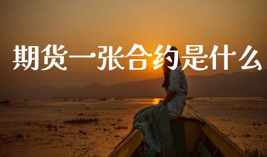 期货一张合约是什么_https://www.kuaijiepai.net_期货在线_第1张