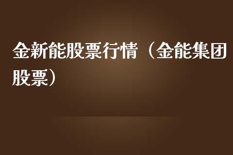 金新能股票行情（金能集团股票）_https://www.kuaijiepai.net_股票理论_第1张