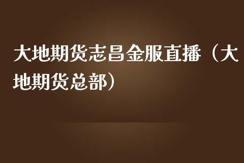 大地期货志昌金服直播（大地期货总部）_https://www.kuaijiepai.net_期货在线_第1张