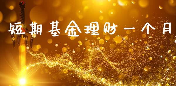 短期基金理财一个月_https://www.kuaijiepai.net_期货理财_第1张