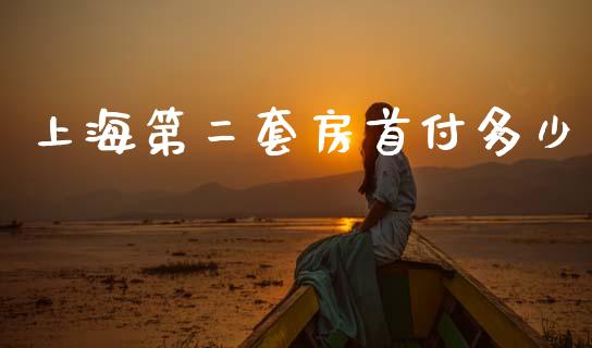 上海第二套房首付多少_https://www.kuaijiepai.net_国际期货_第1张